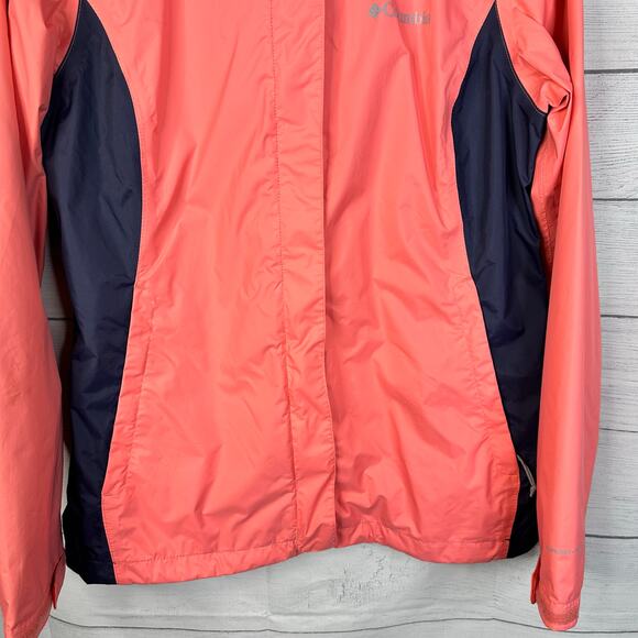 Columbia Womens size Small Arcadia II Rain Shell Jacket 1534111 Coral Waterproof - Picture 4 of 8
